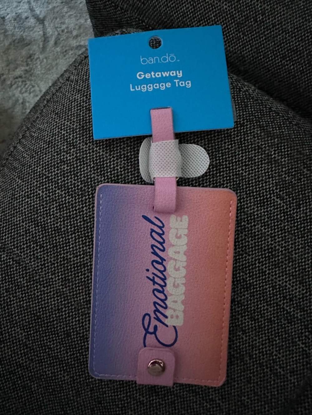 banter.do pink/lilac Pennant Luggage Tag NEW with tags